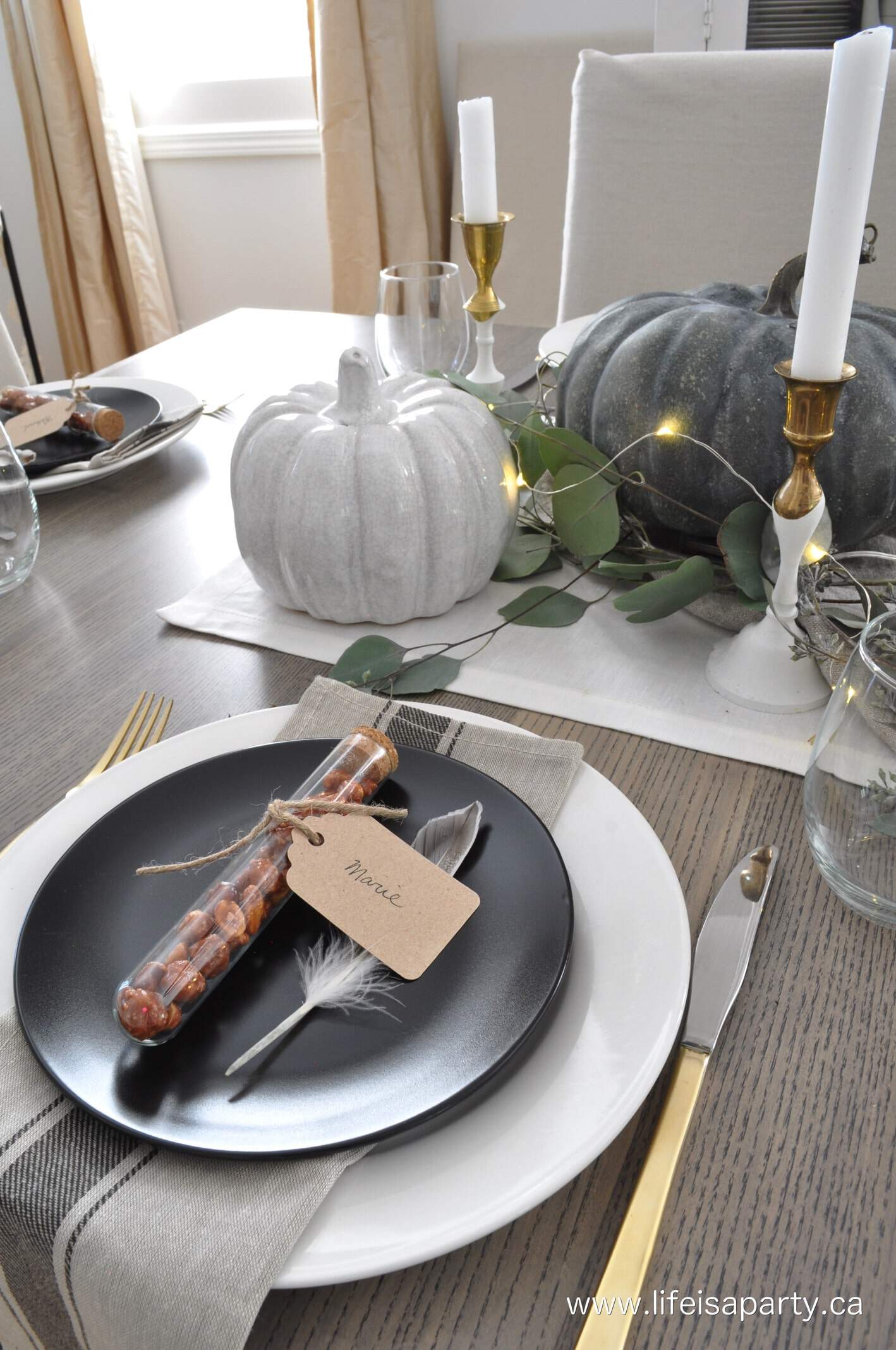 neutral fall table ideas