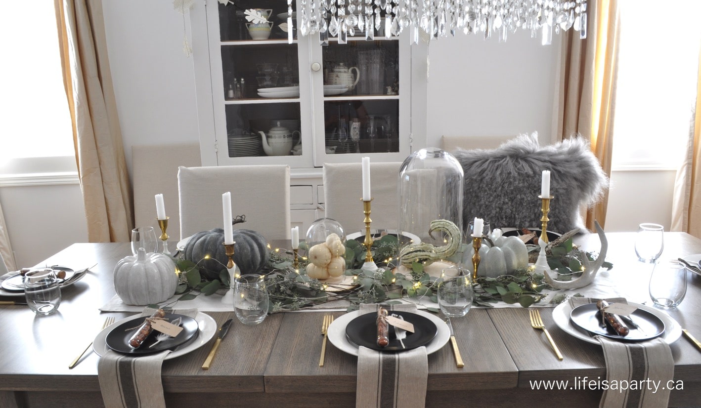 rustic neutral fall table