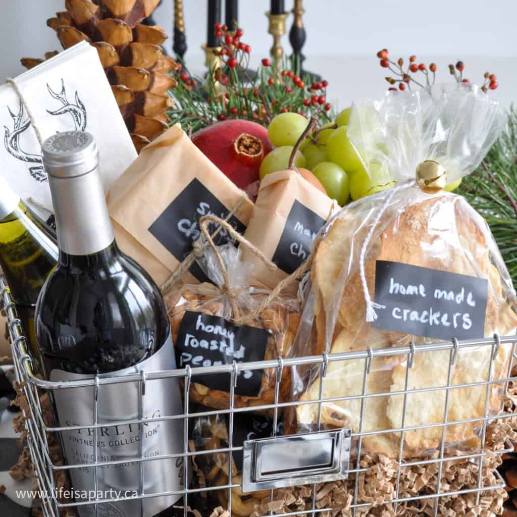 Wine and Cheese Gift Basket