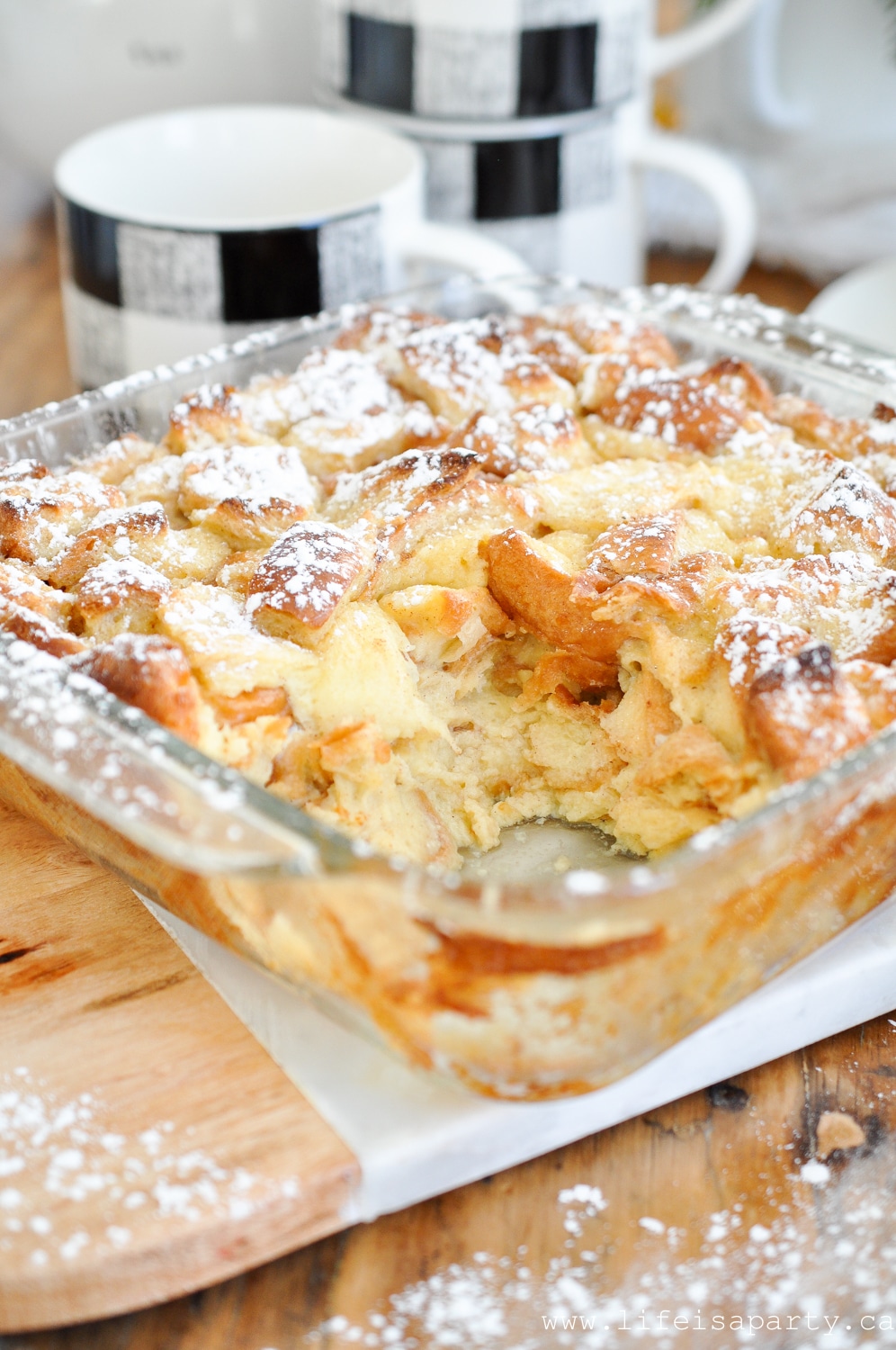 Eggnog Bread Pudding -classic bread pudding gets a festive Christmas twist. Easy enough for any day and special enough for all your Christmas entertaining.