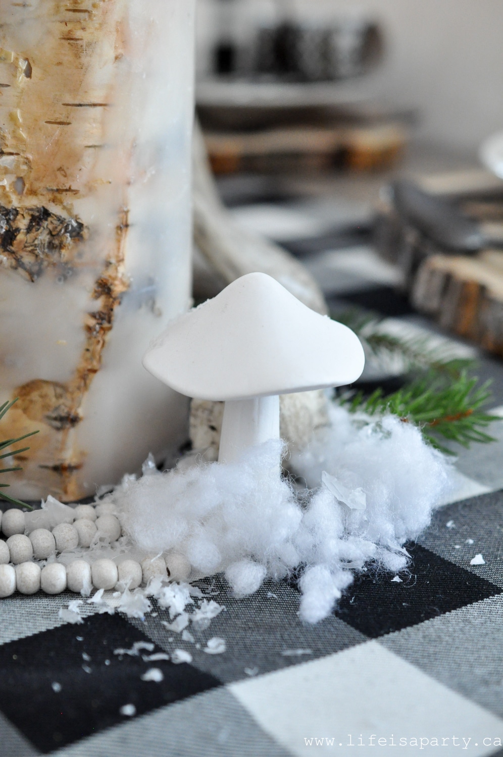 Christmas mushroom decor