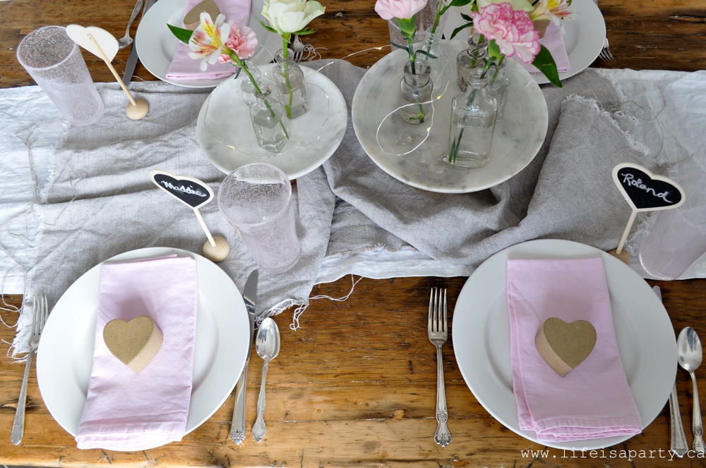 neutral valentines day table ideas