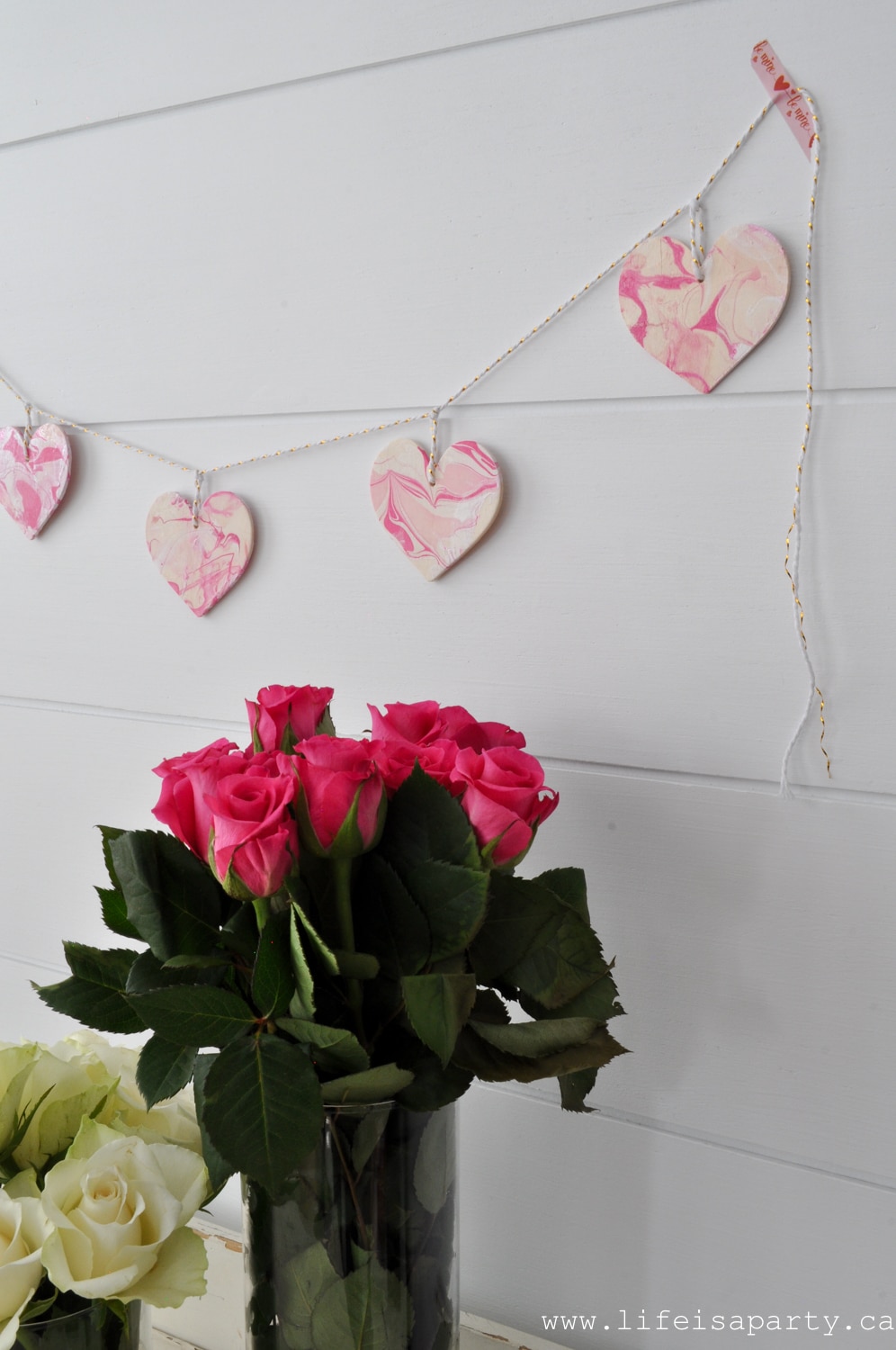Marbled Hearts Valentine's Day Craft