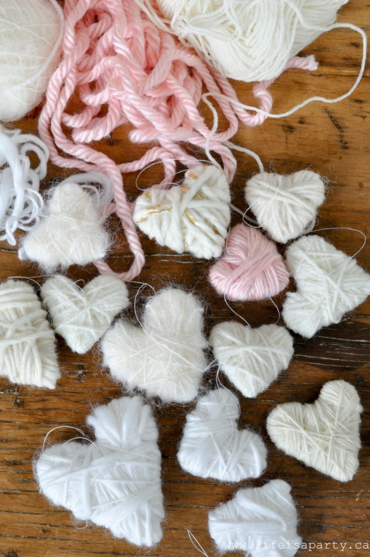 How To Make Yarn Wrapped Hearts