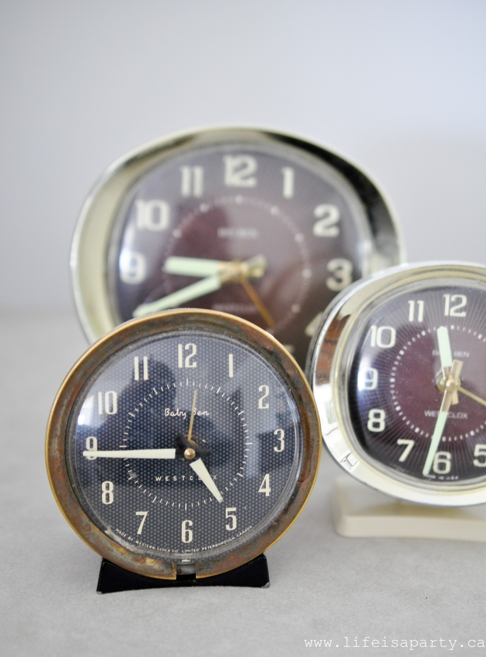vintage alarm clock collection