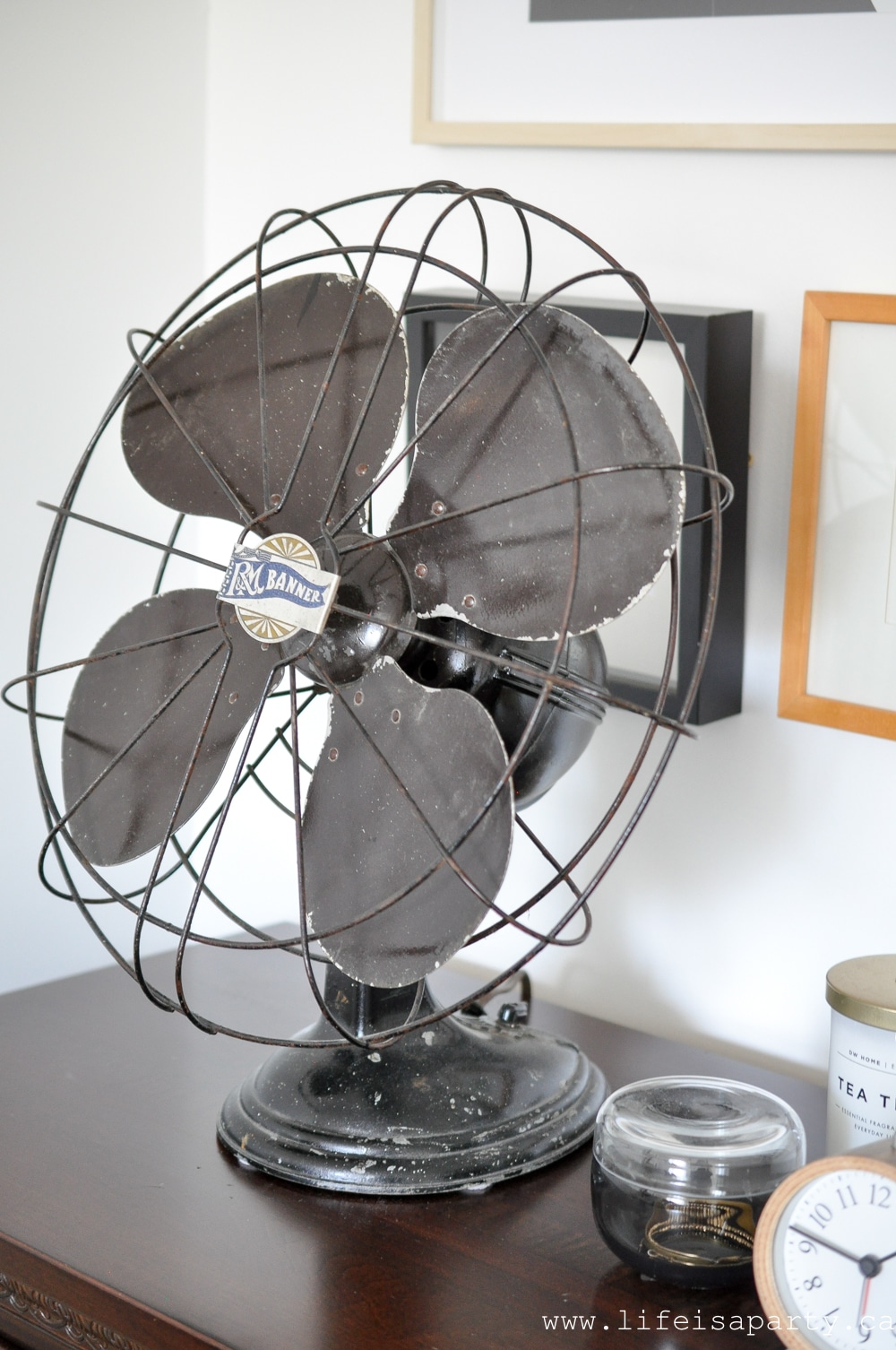 black vintage fan