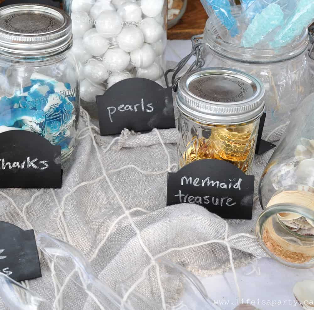 Mermaid themed Party Food dessert and candy ideas