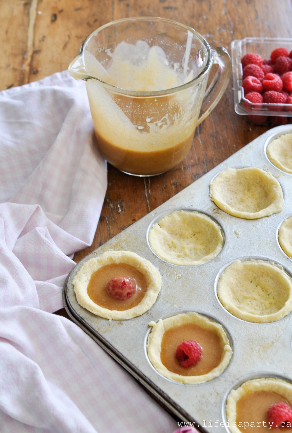how to make Brown Butter Raspberry Tarts