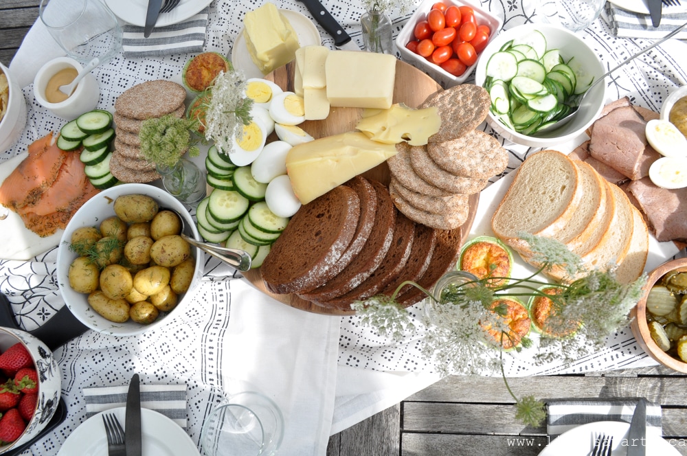 Swedish Inspired Midsummer party Picnic menu ideas