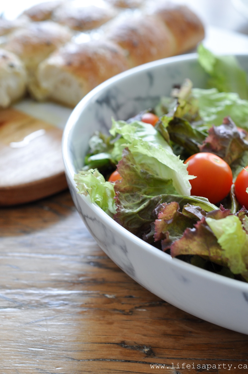 salad and bread