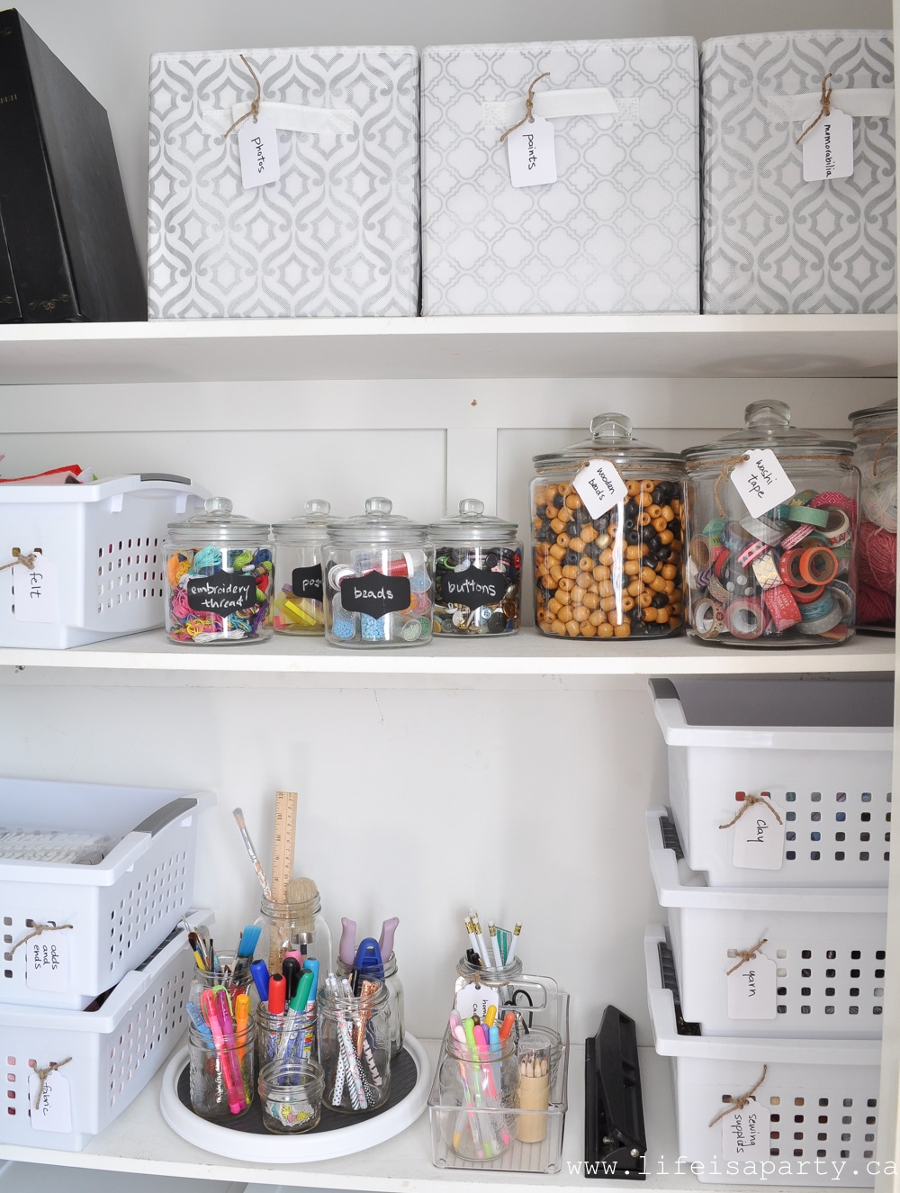 Craft Cupboard and Homework Station Ideas