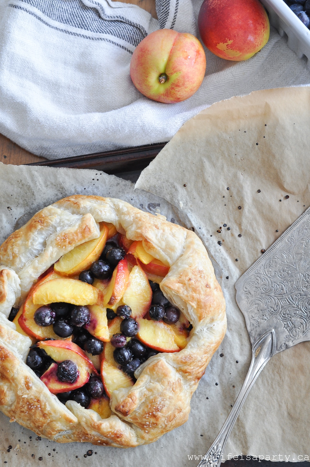 easy Nectarine and Blueberry Galette