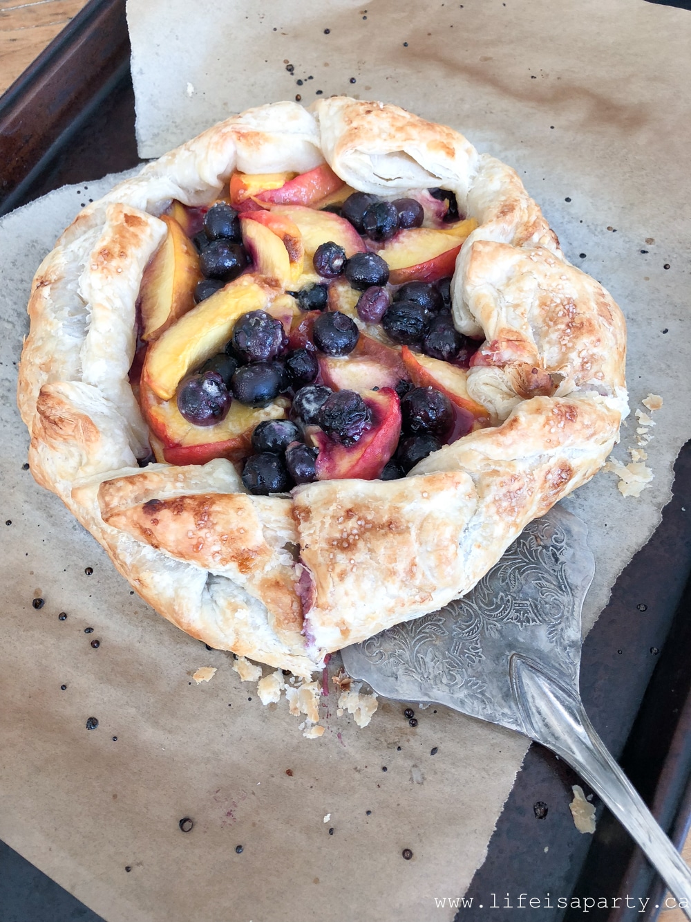 Nectarine and Blueberry pie recipe