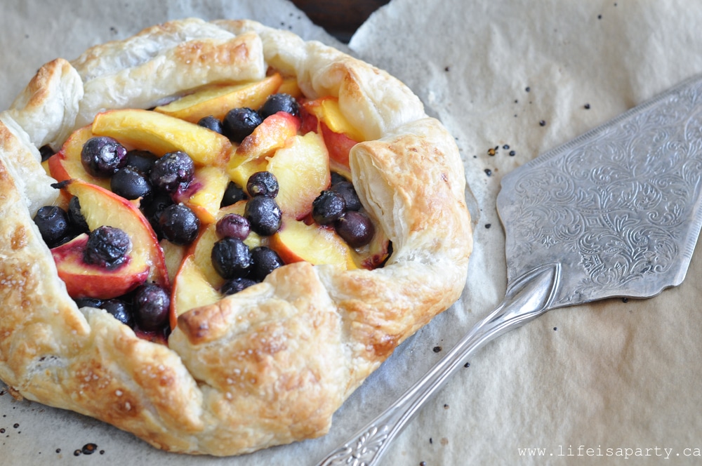 frozen puff pastry Nectarine and Blueberry pie