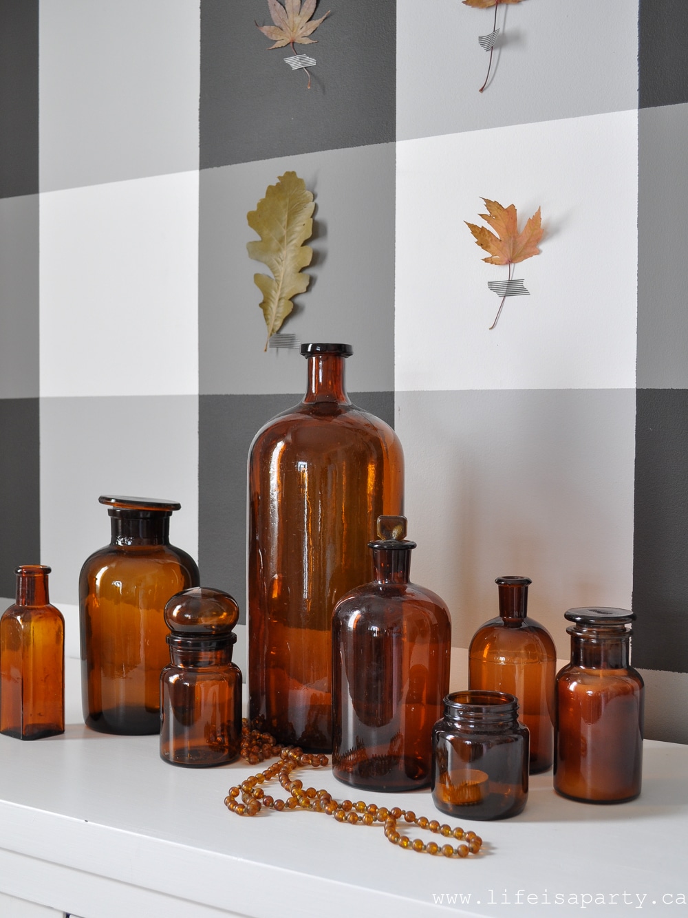 amber glass collection