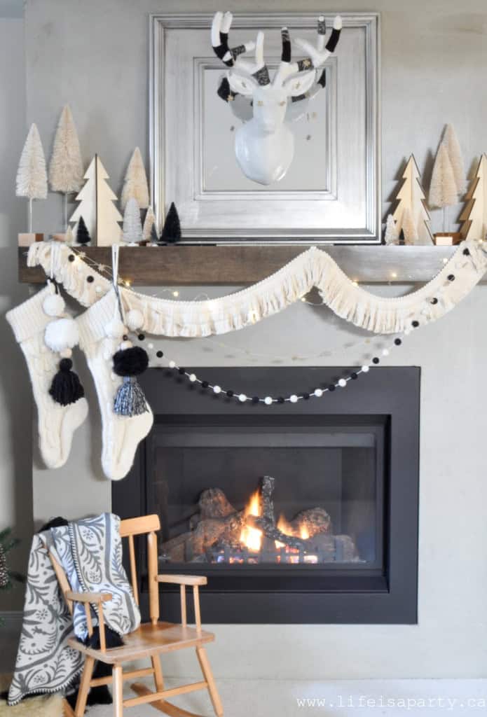 Boho Christmas Fireplace Mantel Decor - Life is a Party