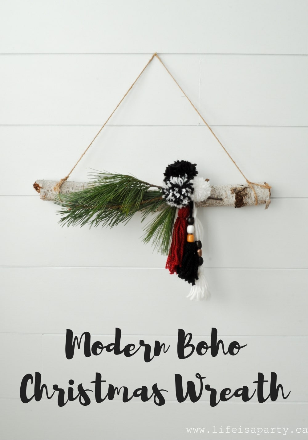 Modern Boho Christmas Wreath