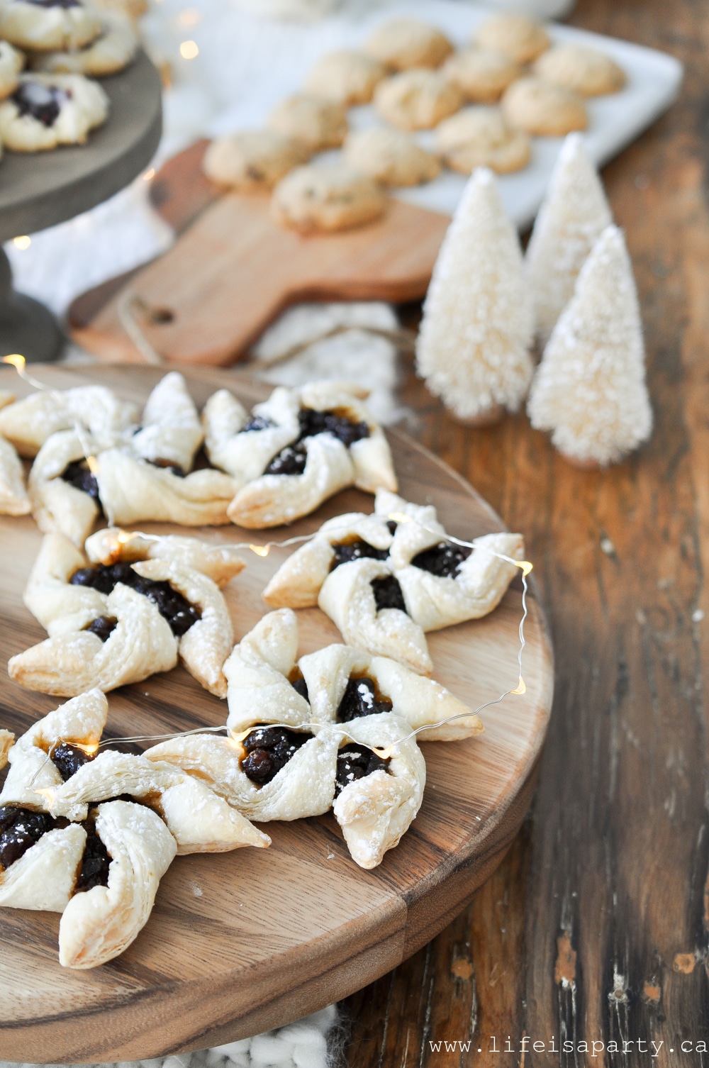 mincemeat pastries made Into pinwheels with puff pastry