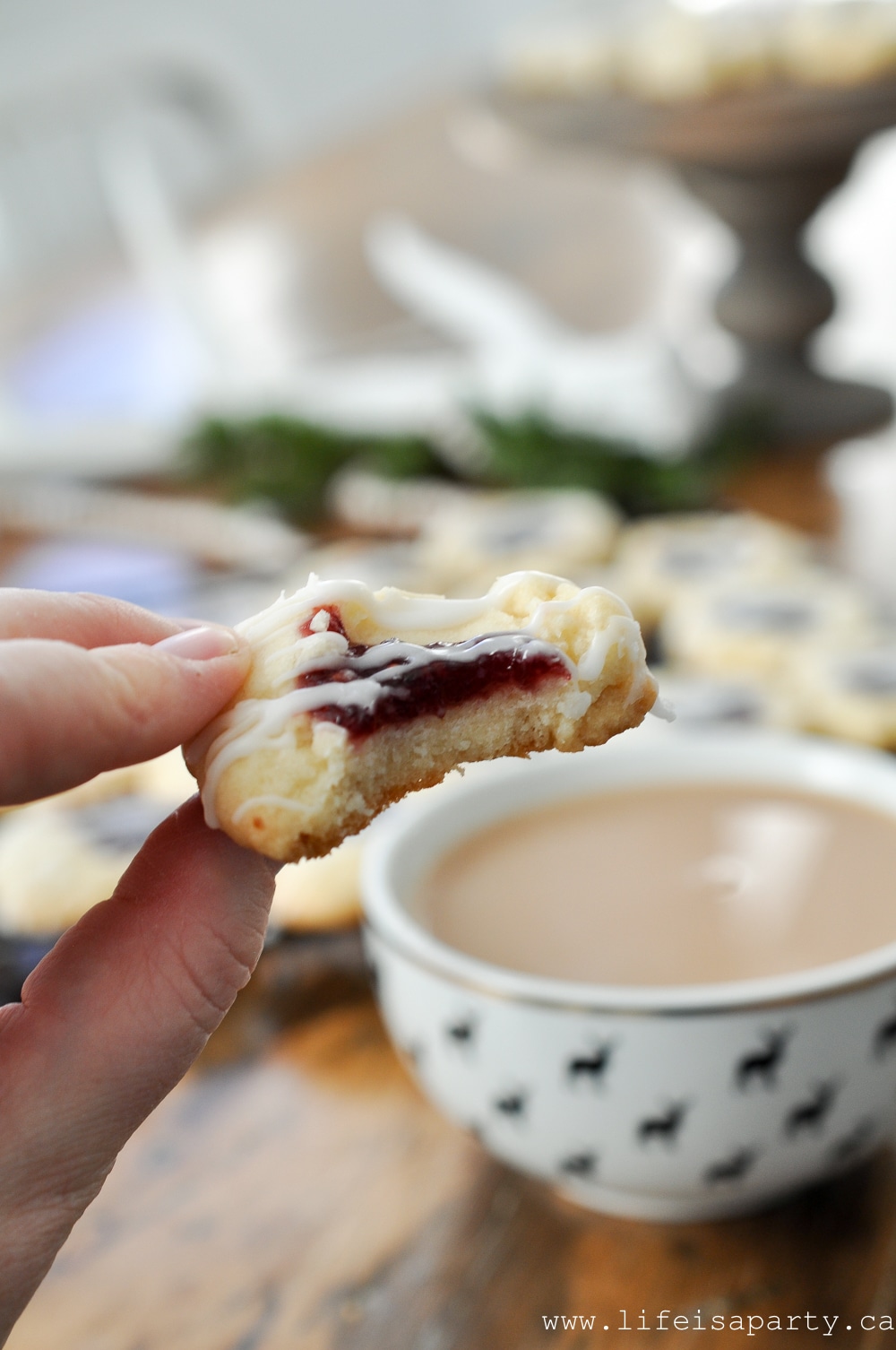 Raspberry Almond Thumbprint Cookie recipe