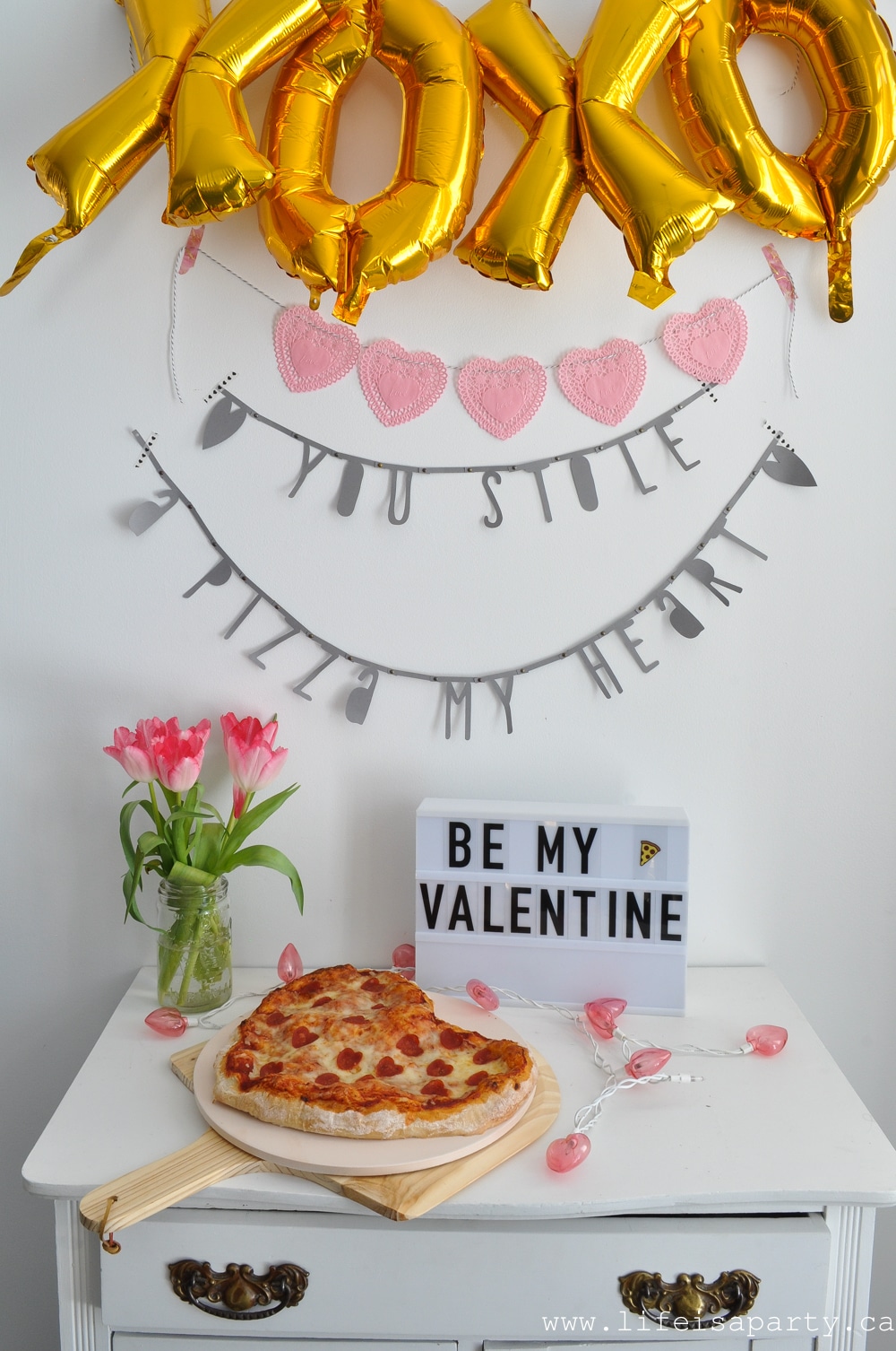Valentine's Day Pizza decorations