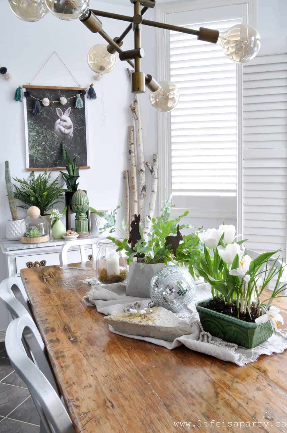 green spring decor kitchen 