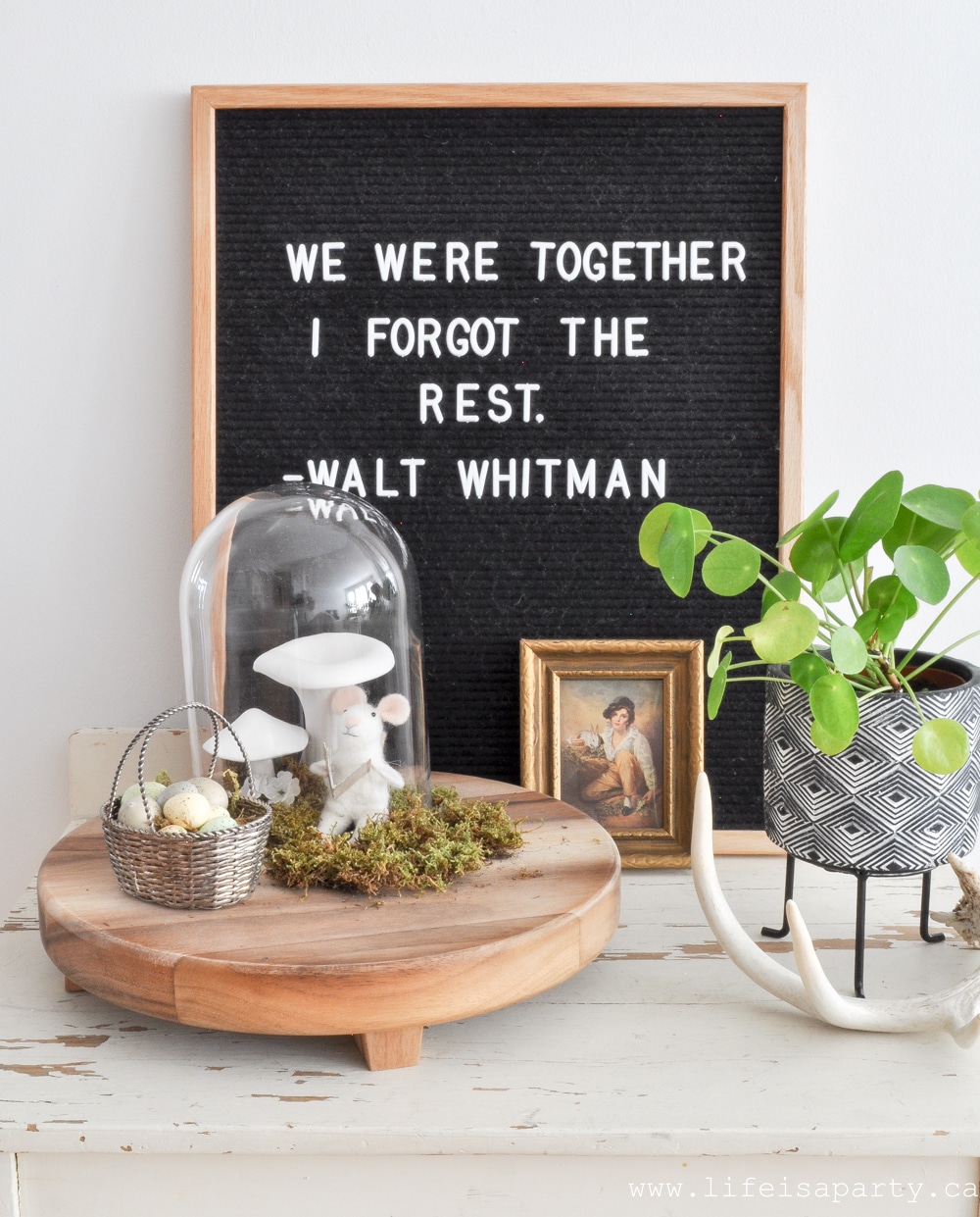 letter board quote Walt Whitman