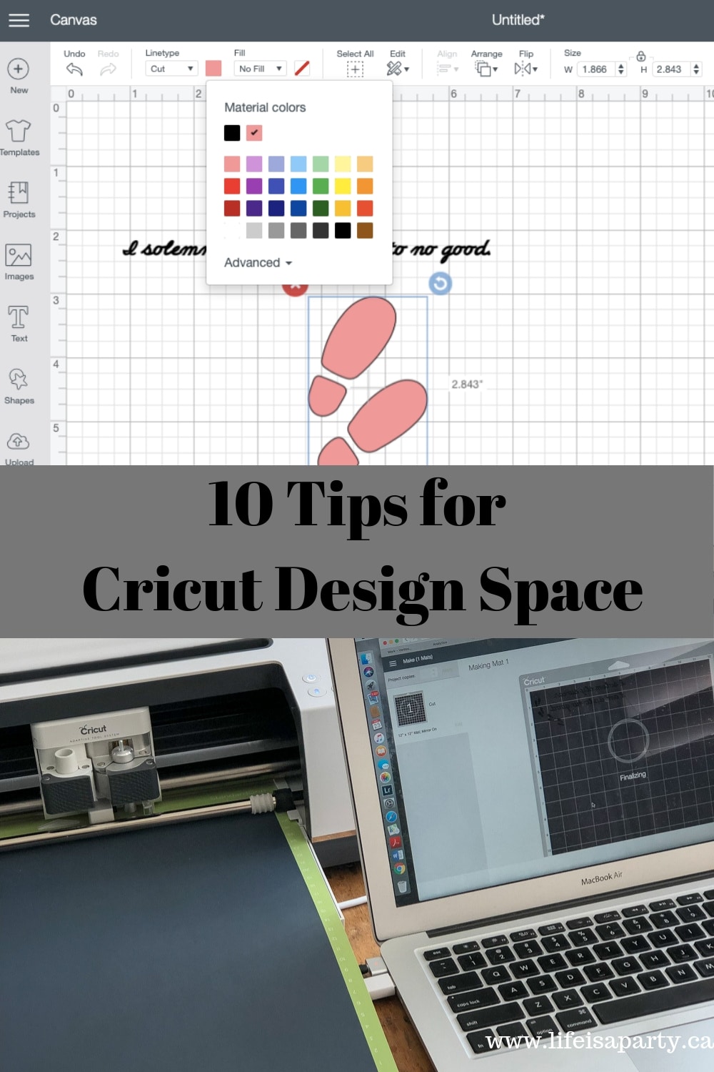 10 Tips for Cricut Design Space -top tips as well as a Harry Potter inspired DIY hat for the Cricut Design Space Beginner