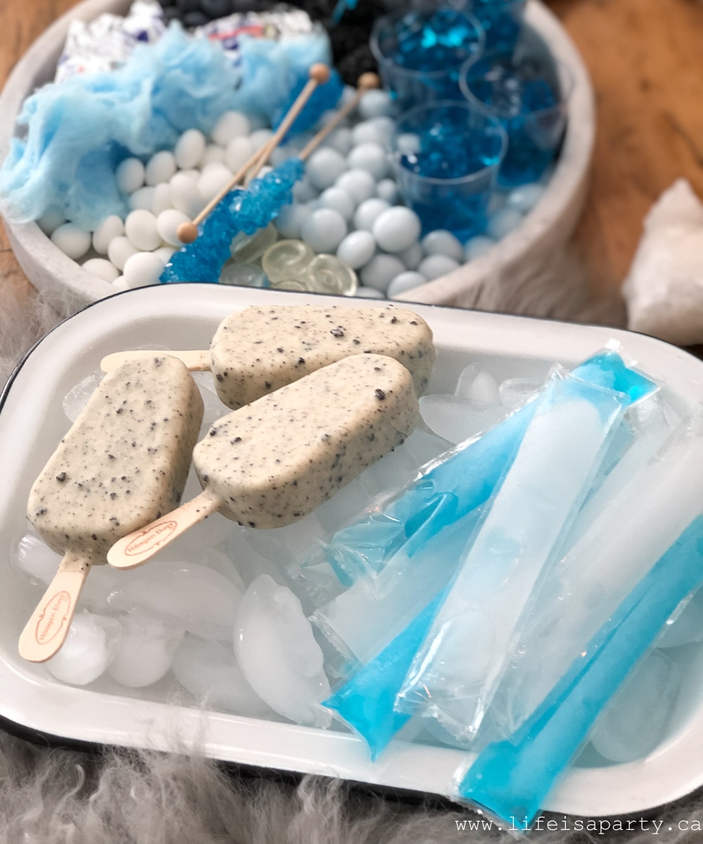 ice themed snack board