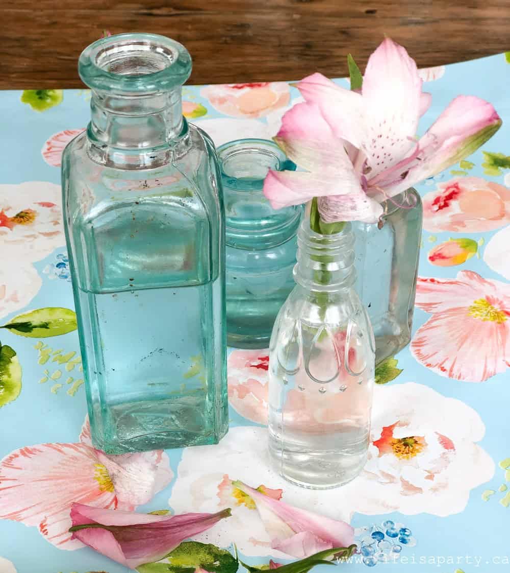 vintage bottle vases