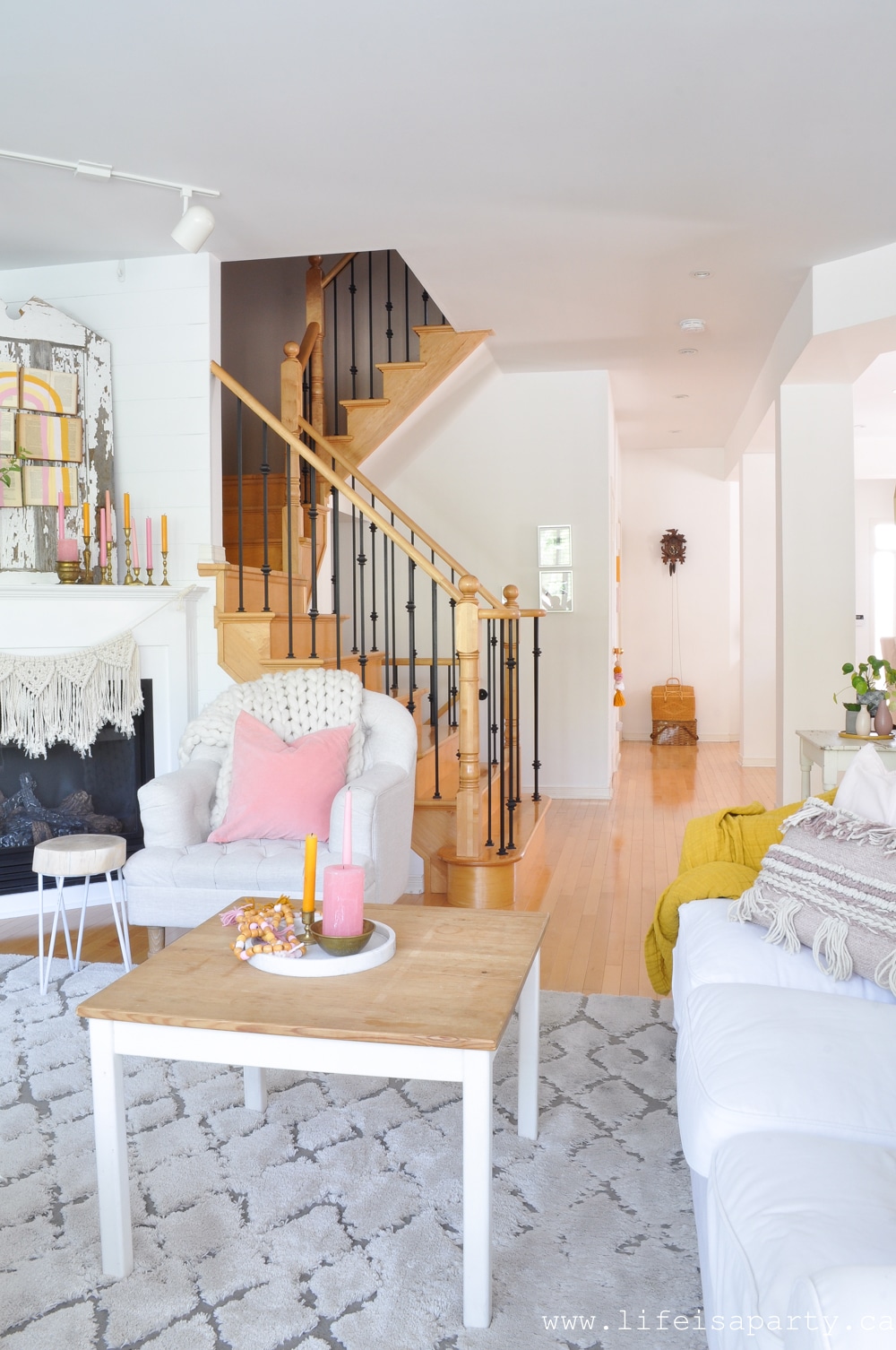 Mustard Yellow and Pink Summer Home Tour