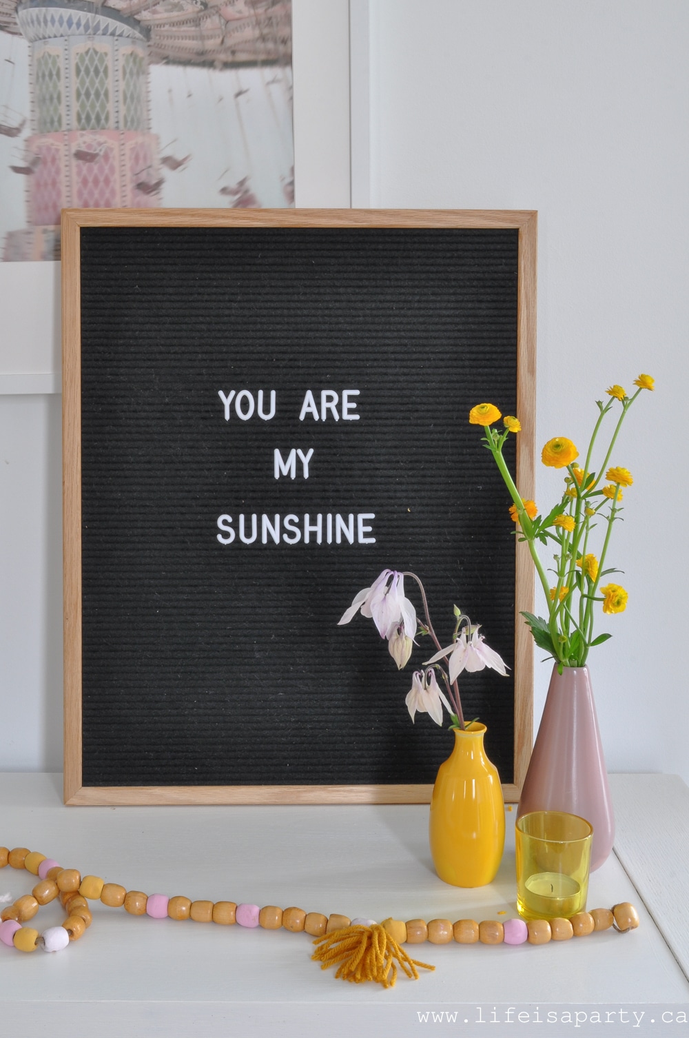 you are my sunshine letter board