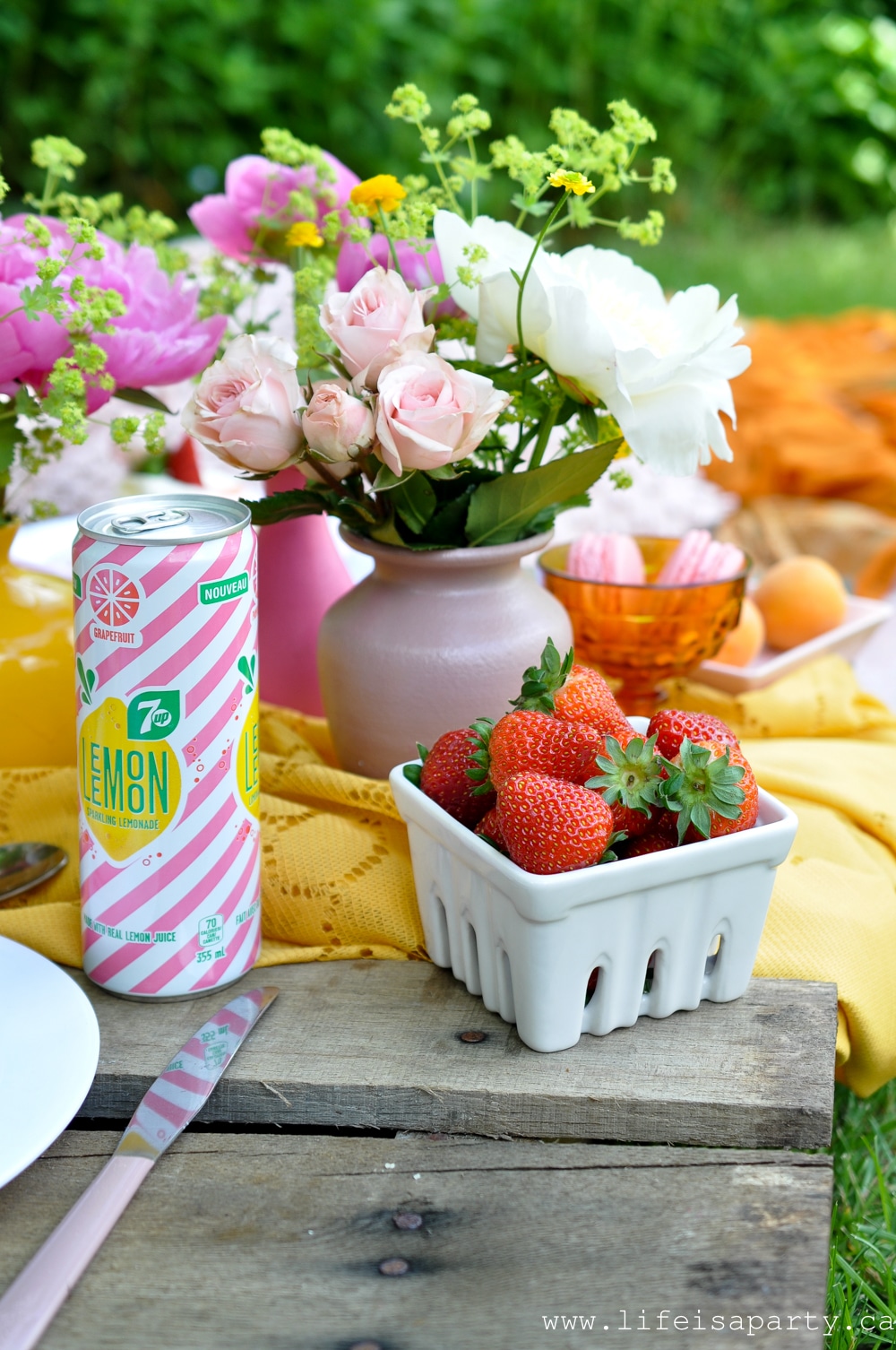 Pink and Yellow picnic