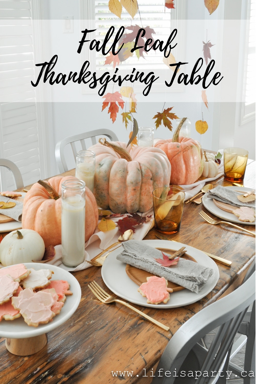 Fall Leaf Thanksgiving Tablescape