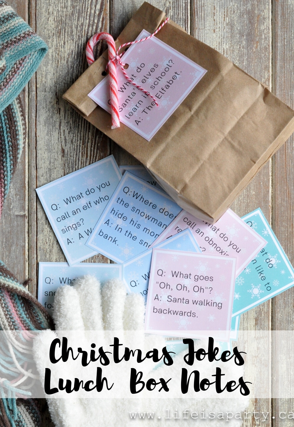 Christmas Jokes Lunchbox Notes: add a smile and a note to your child's lunch with these printable lunchbox notes for Christmas.