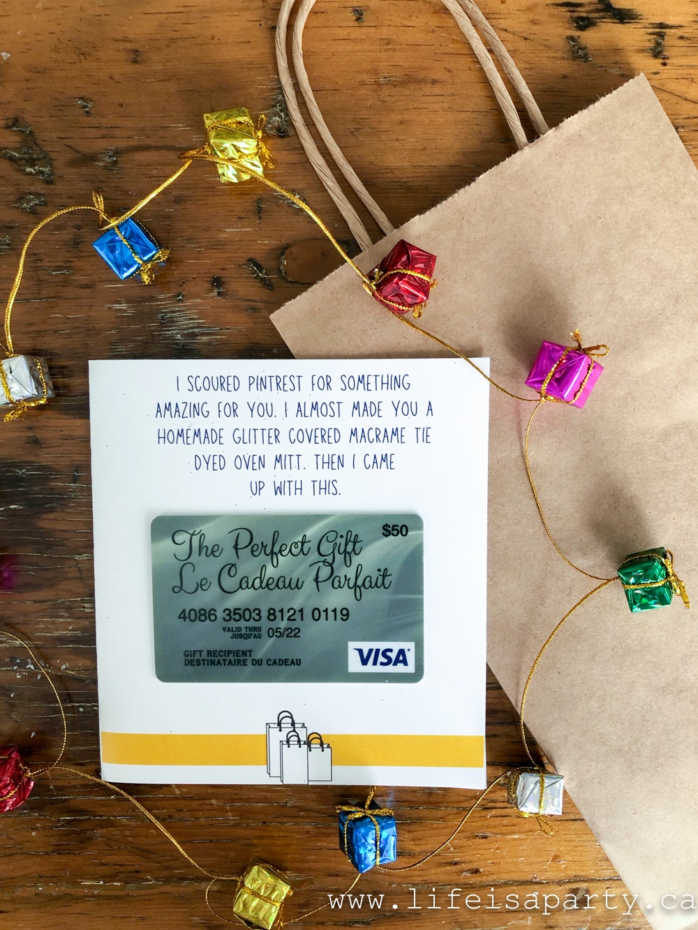 Printable Visa Gift Card Holder