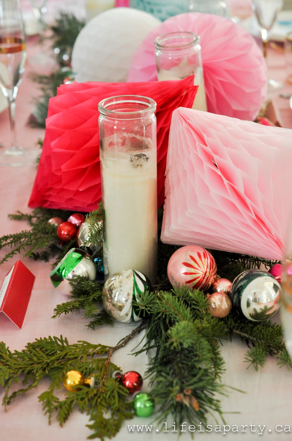 Merry and Bright Christmas Party Set: these party printables include menus, place cards, straw flags, conversations starters, cupcake picks, and a banner.
