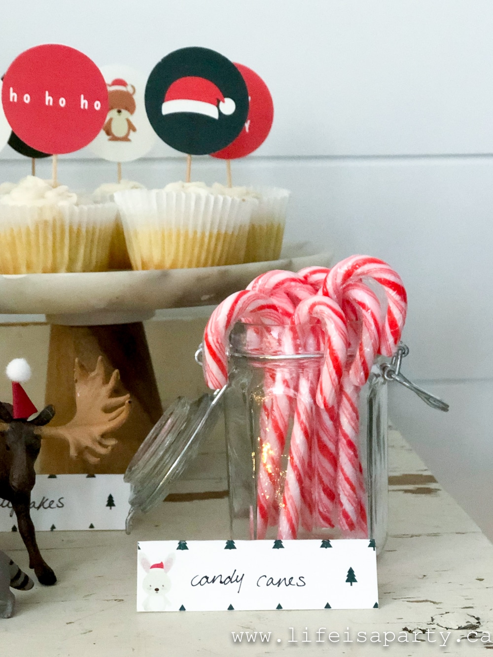 candy canes in a jar
