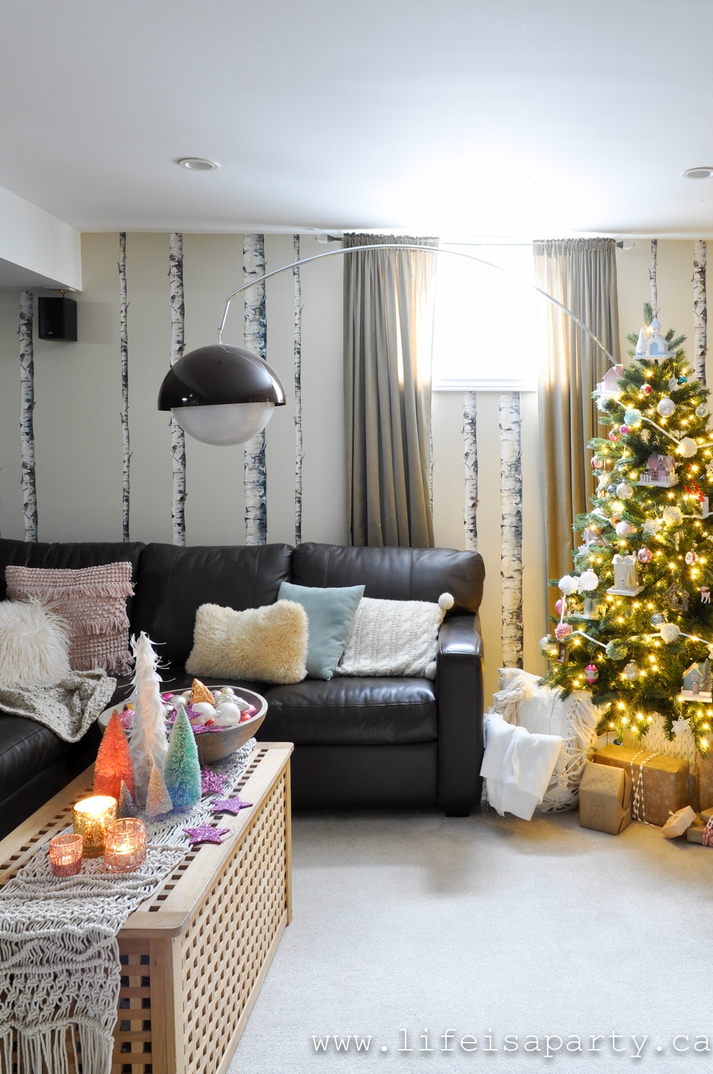 Pastel Christmas Living Room