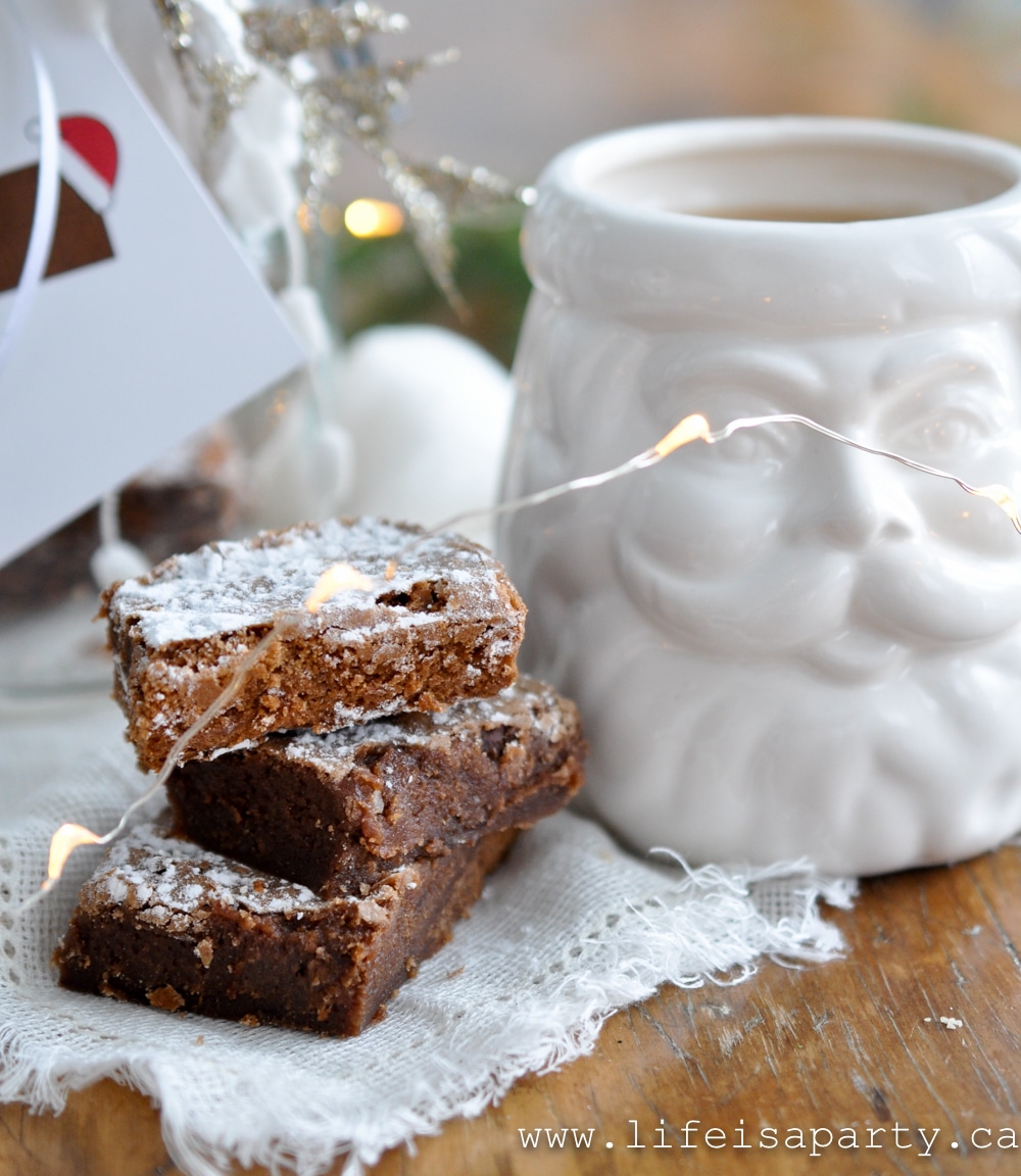 brownies and a Santa mug