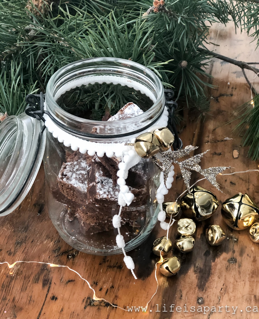 brownies in a gift jar