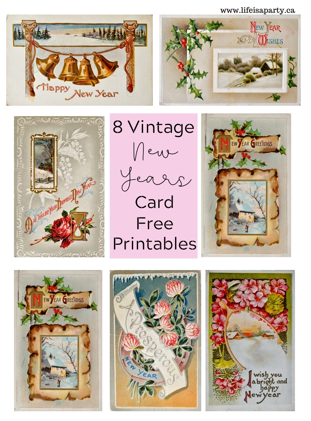 Vintage New Years Cards Free Printables