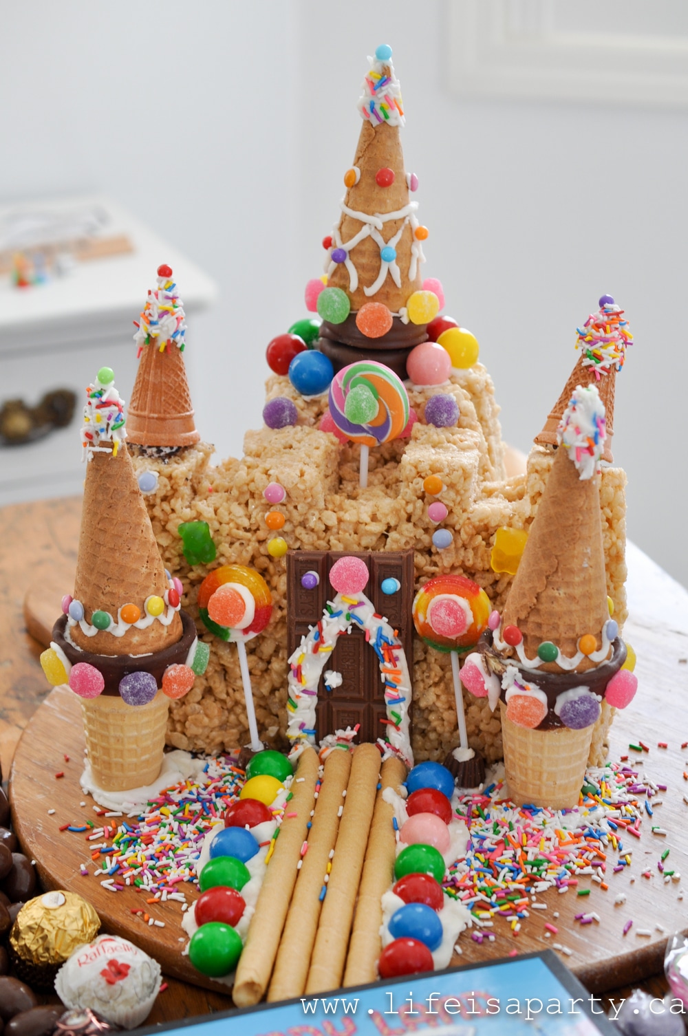 candy land themed party candy castle