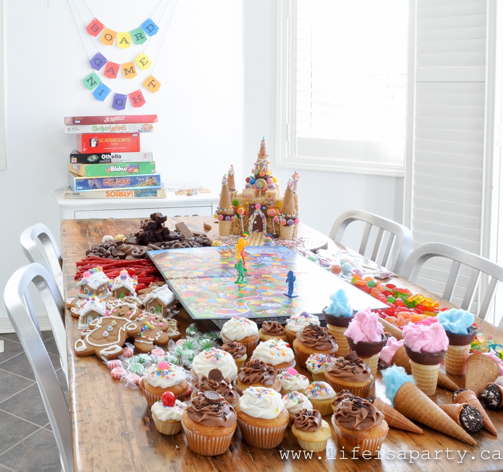 candy land themed dessert table