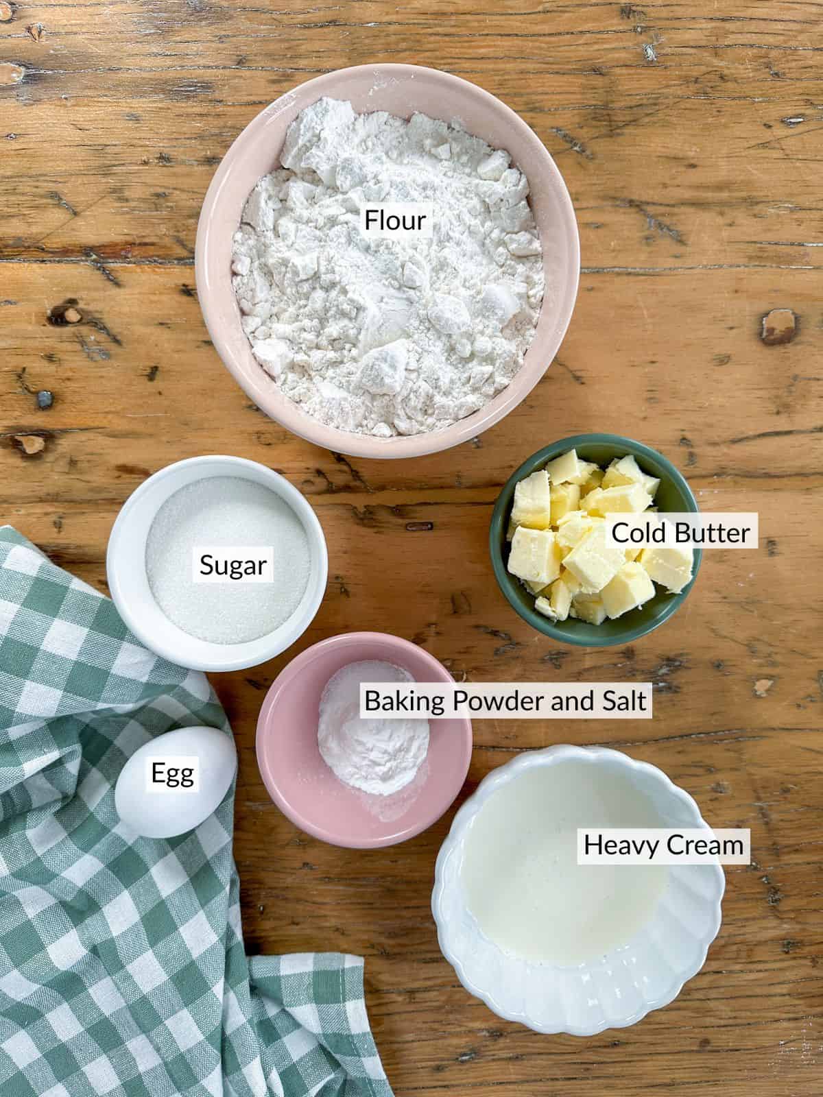 Food processor scone ingredients.
