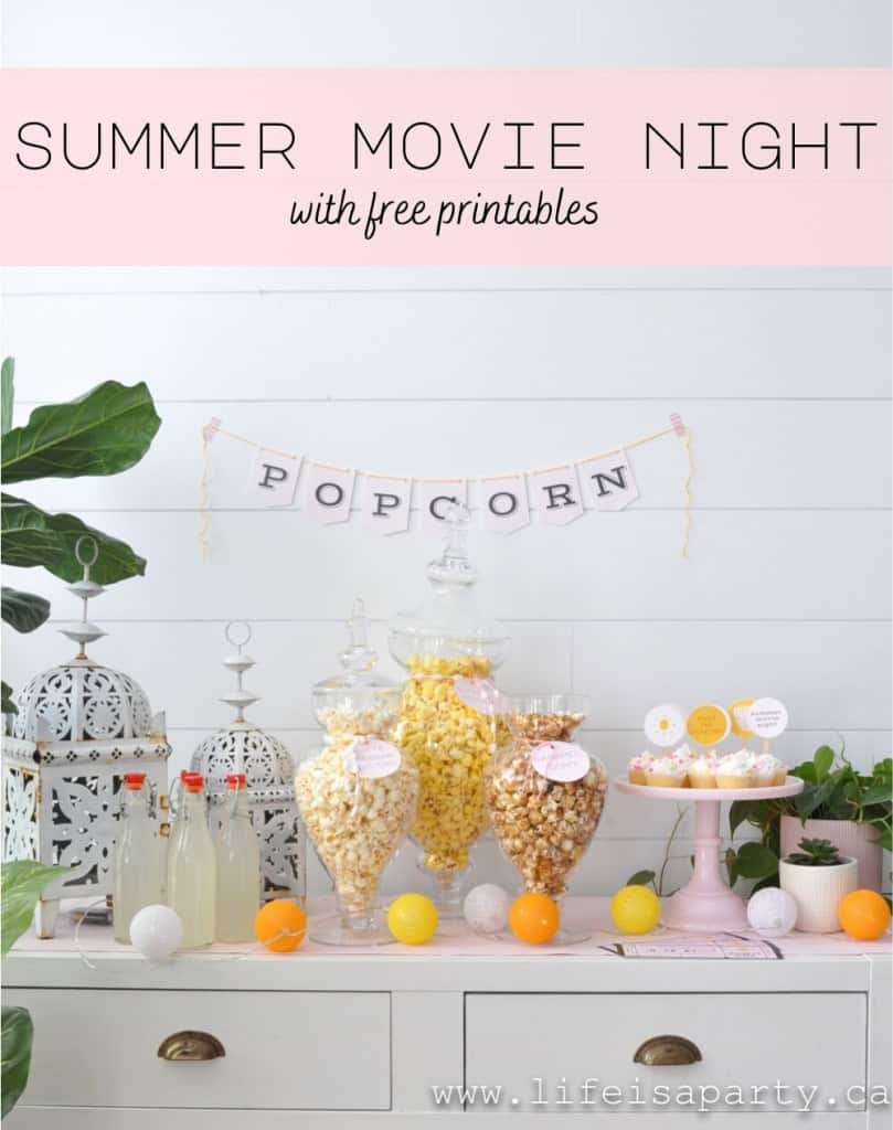 Free Movie Night Printables Life - Summer Movie Night 809x1024 