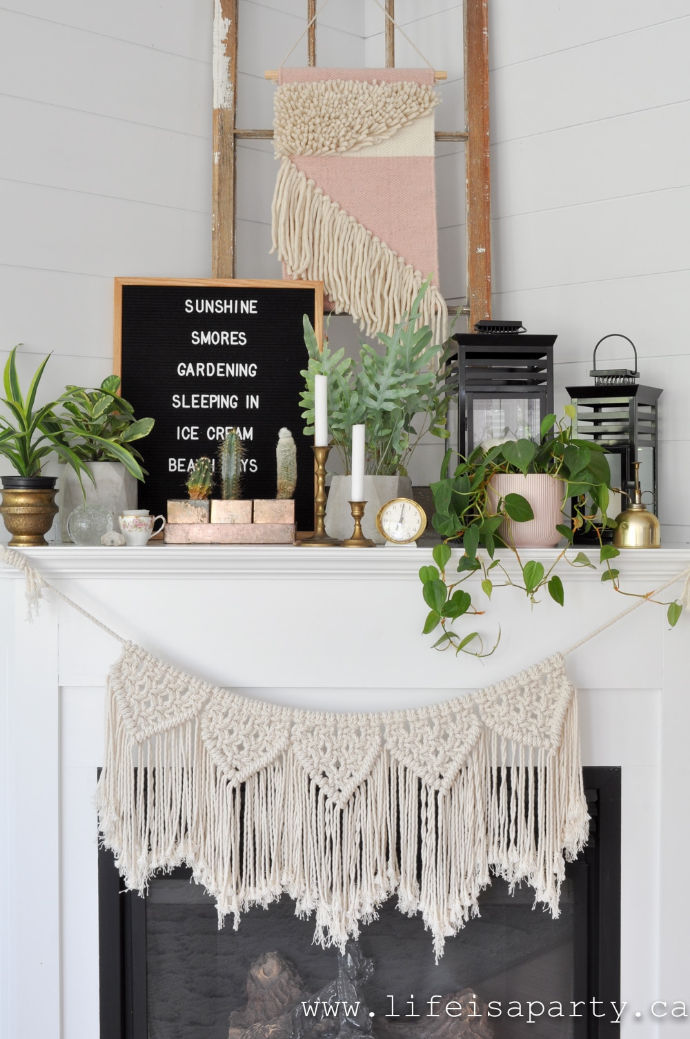 how to style your mantel for summer