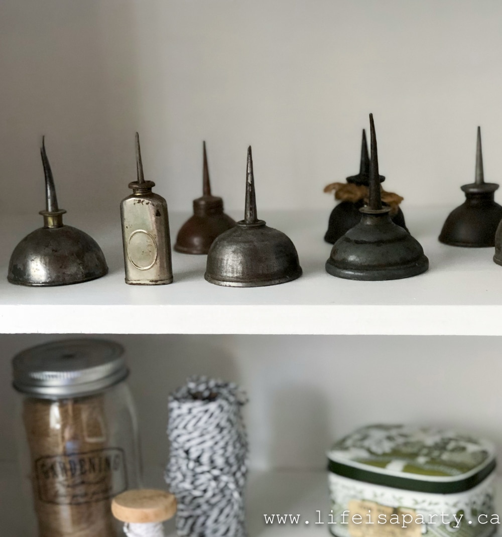 vintage oil can collection