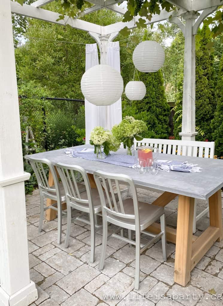 DIY Concrete Outdoor Table Life is a Party