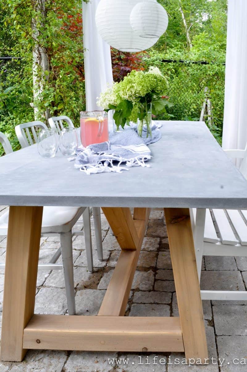 DIY Concrete Outdoor Table Life is a Party
