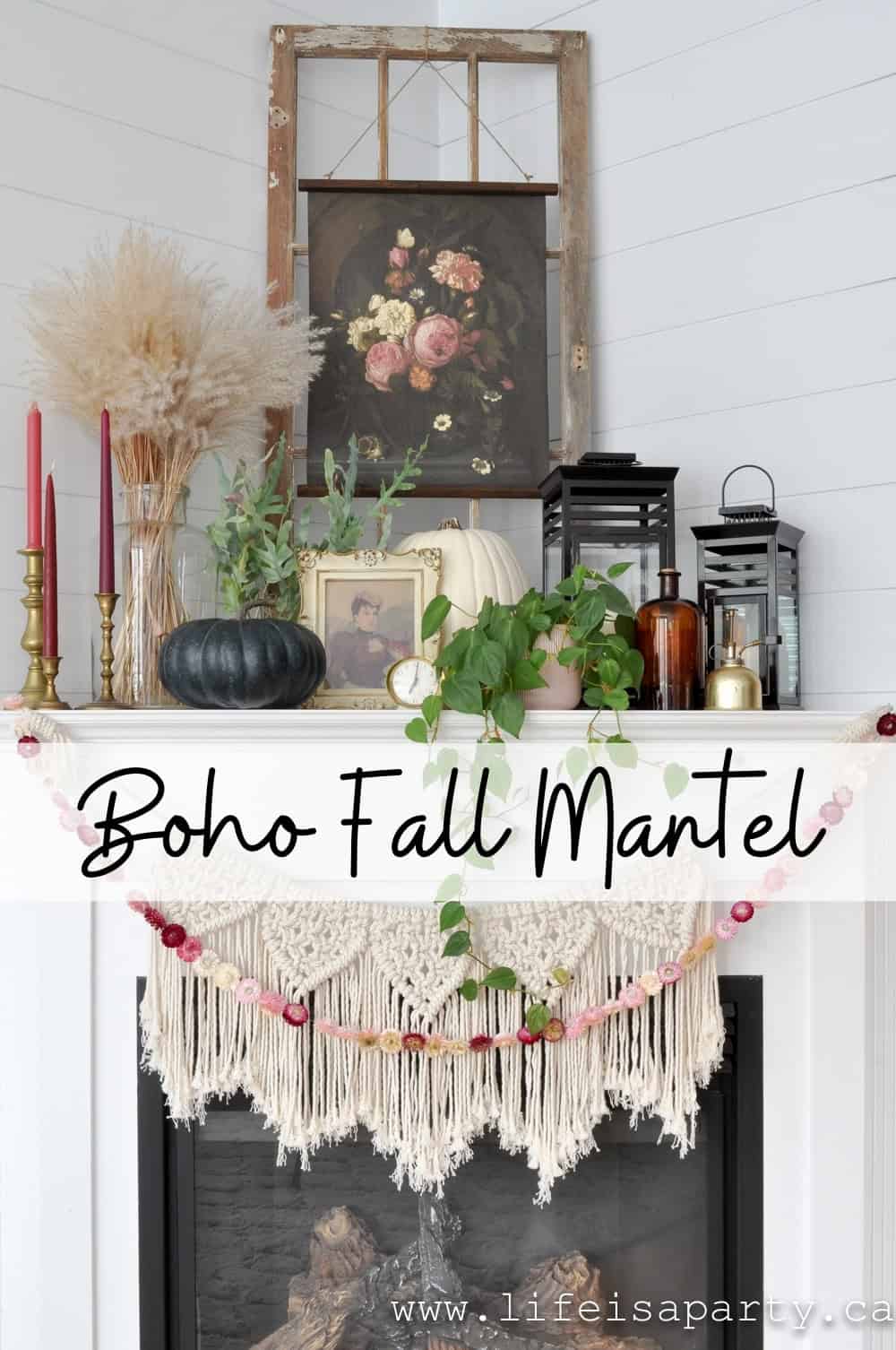 Boho Fall Mantel Decor Ideas